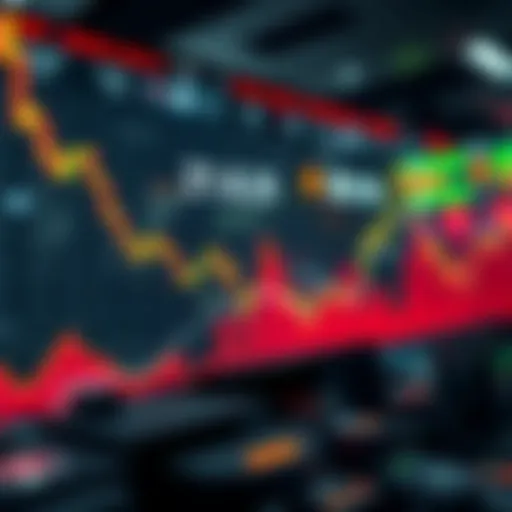 Visual representation of stock market trends
