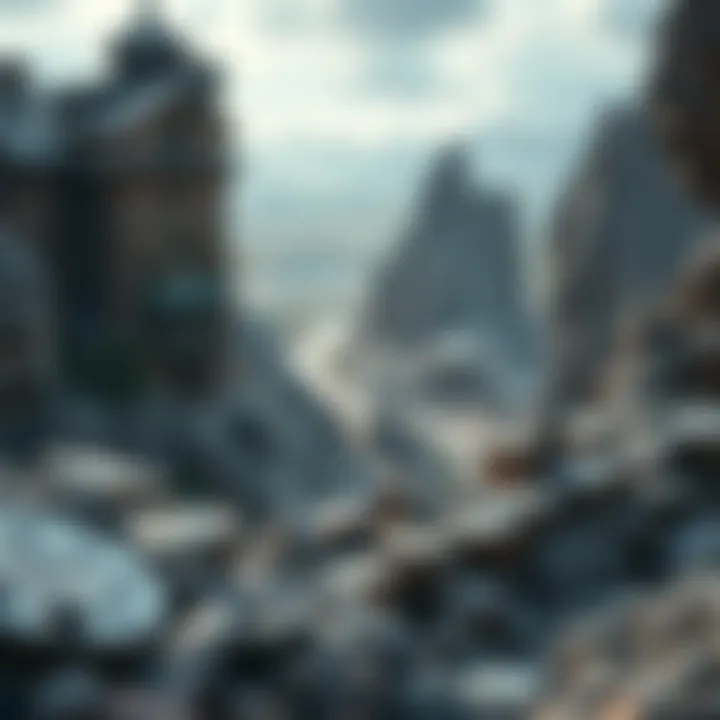 Futuristic image depicting blockchain technology advancements