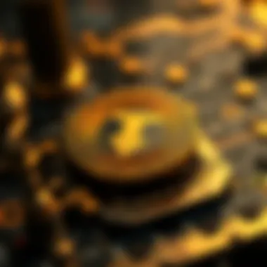 Visual representation of blockchain technology underlying TON coin