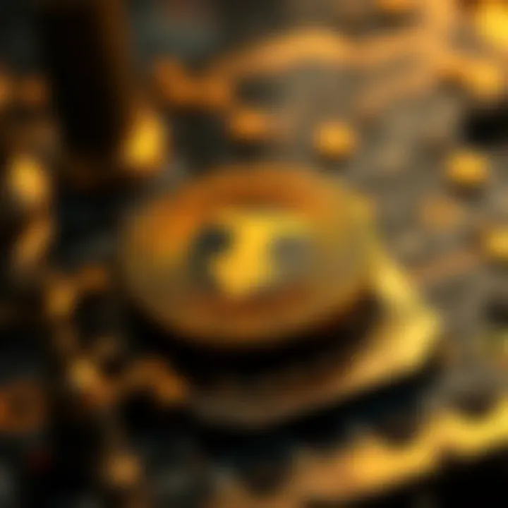 Visual representation of blockchain technology underlying TON coin