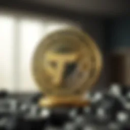 Symbol of TON coin representing its technological innovation