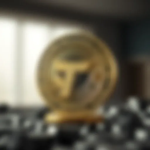Symbol of TON coin representing its technological innovation