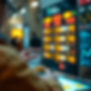 User interacting with a currency conversion app