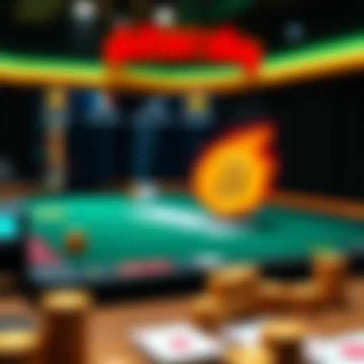 User interface of a Bitcoin poker site