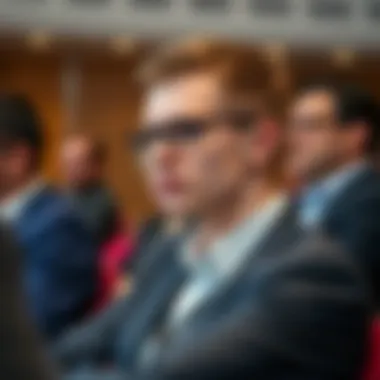 Vitalik Buterin at a conference discussing cryptocurrency