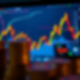 Graph showing cryptocurrency price trends