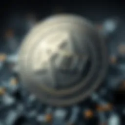 An artistic representation of XEN coin's blockchain technology.